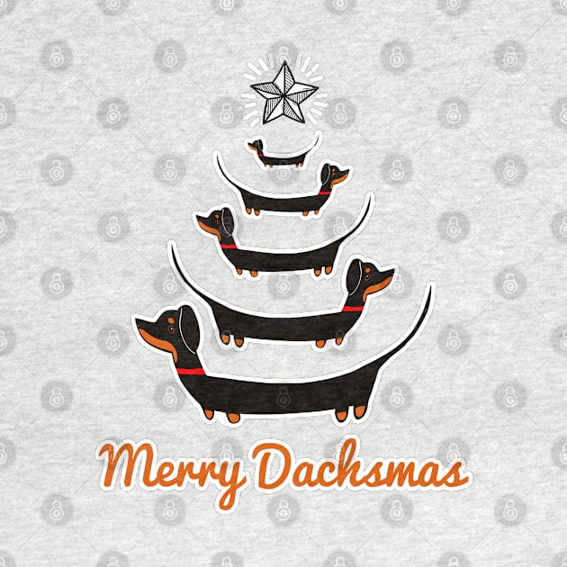 Dachshund Christmas Tree Shirt - Merry Dachsmas Wiener Dog by ghsp